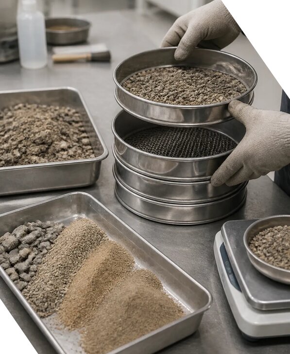 Определение гранулометрического состава грунта в Пскове
