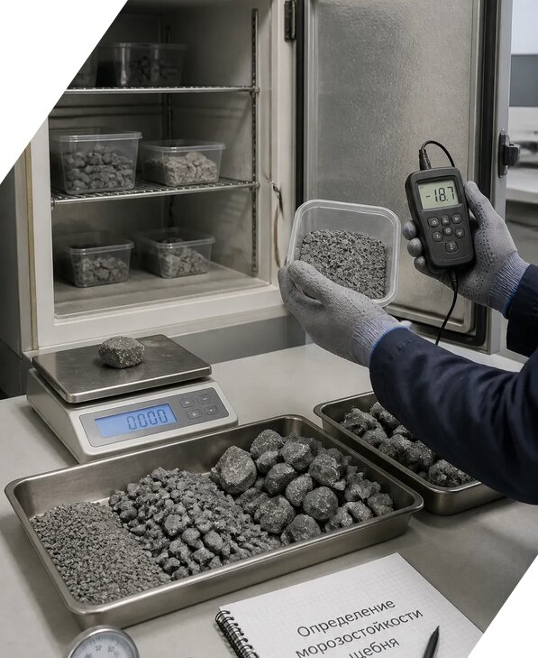 Определение морозостойкости щебня в Пскове от 3553 р. | ЭкспертизаРоссия